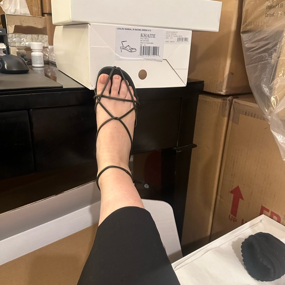 KHAITE Black Strappy Sandals - Picture 7 of 7